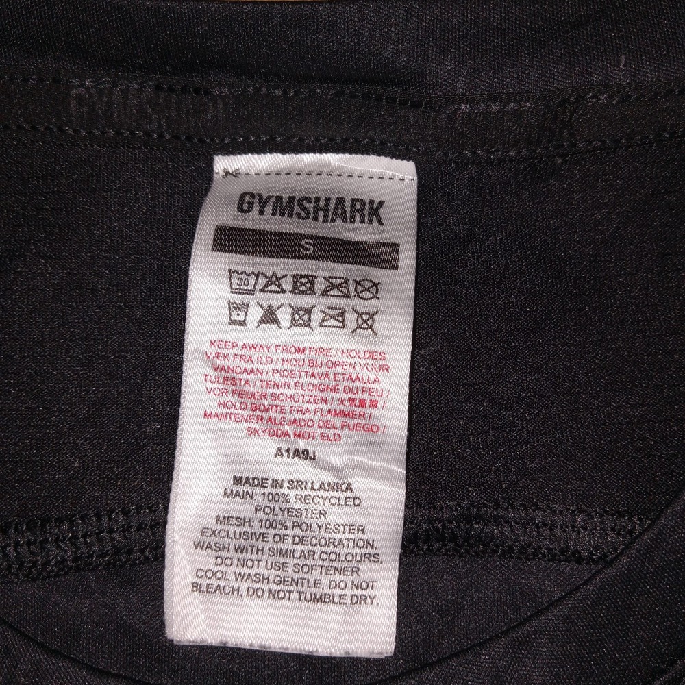 GymShark Men's Sleeveless Tank Top Small Black Workout - Picture 4 of 7